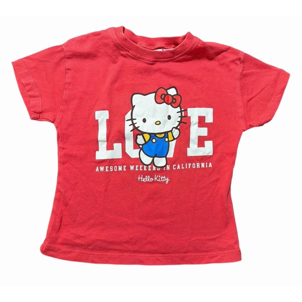 Zara Hello Kitty Girls 6Y Red Graphic T Shirt Sanrio Weekend Top Girls Toddler